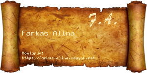 Farkas Alina névjegykártya